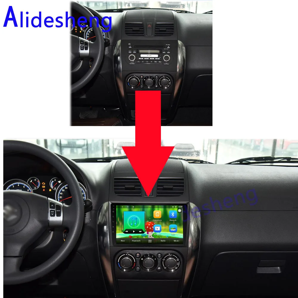 Discount Android 7.1 Car DVD Multimedia player 2G+32G for Suzuki SX4 2006 2007 2008 2009 2010 2011 2012 2013 WIFI Stereo car radio RDS 4