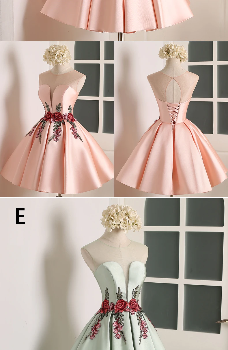AXJFU вечернее платье с розовым цветком, новое простое Розовое Кружевное короткое вечернее платье с цветами, Сексуальные вечерние платья с цветами для невесты
