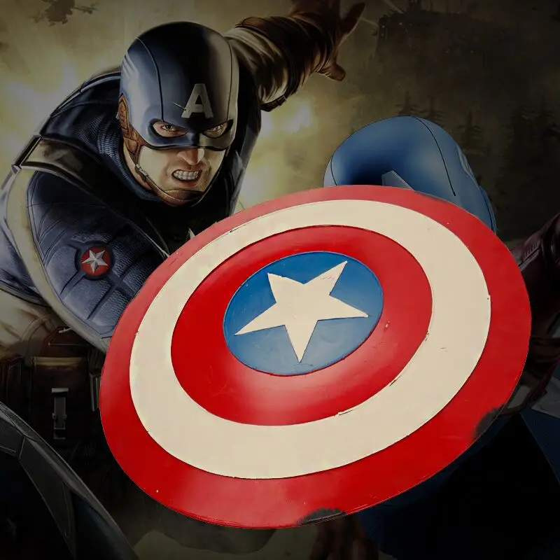 

Vintage Industrial Style Captain America Club Bar Iron Big Shield Wall Decor Child Gift Hanging Wall Home Decoration Accessories