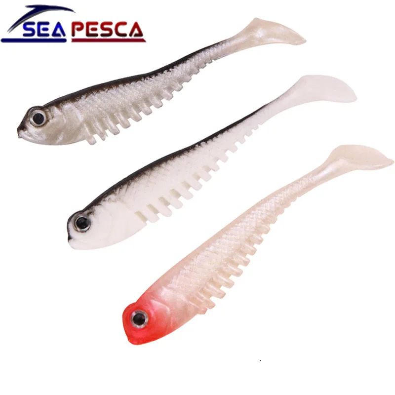 SEAPESCA 10 шт./лот Мягкая приманка для рыбы Рыболовная Приманка 7 см 2 г Shad 3D Глаза