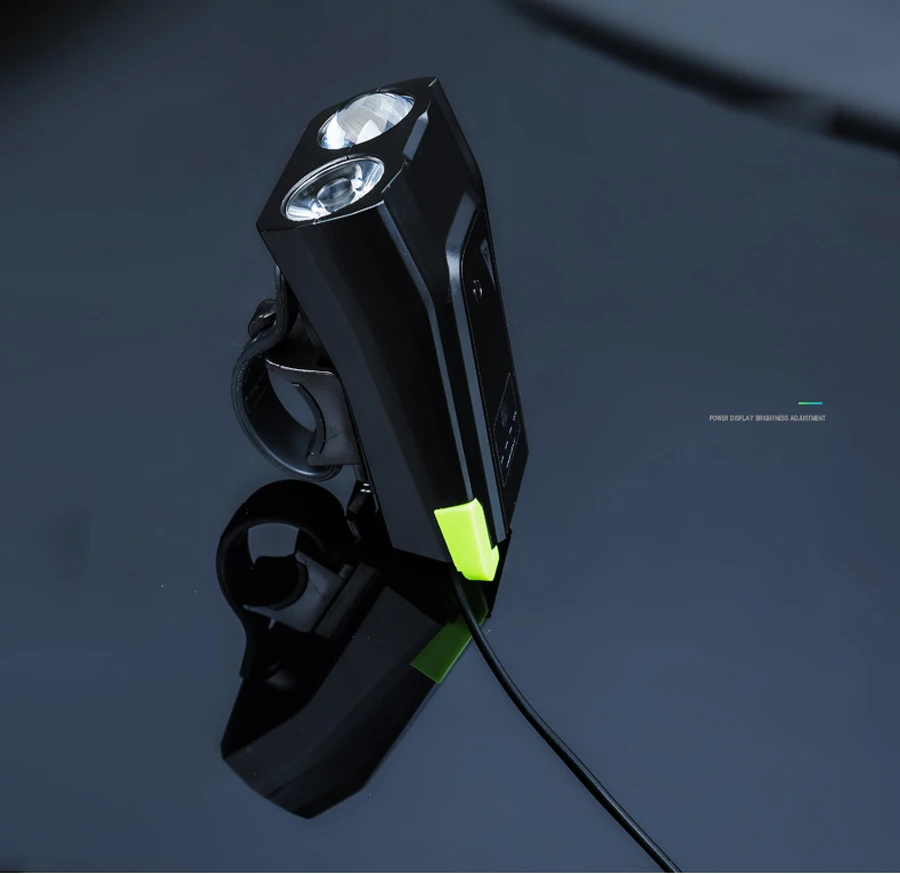 Excellent 4000mAh Bicycle Flashlight Induction Bike Front Light Set USB Rechargeable Smart Headlight With Horn LED Bike Light+Rear Lamp 4