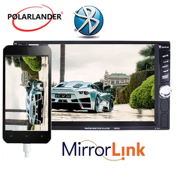 

2Din 6.6"Touch Screen USB 12Language Mirror For Android Phone Car Radio Bluetooth With Camera MP5 Player Mirror Link Screen