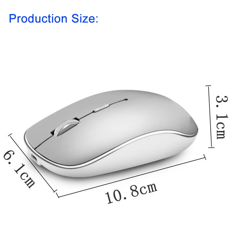 Перезаряжаемая Беспроводная Bluetooth мышь для Android, планшет, ноутбук Настольный ПК офисный дропшиппинг