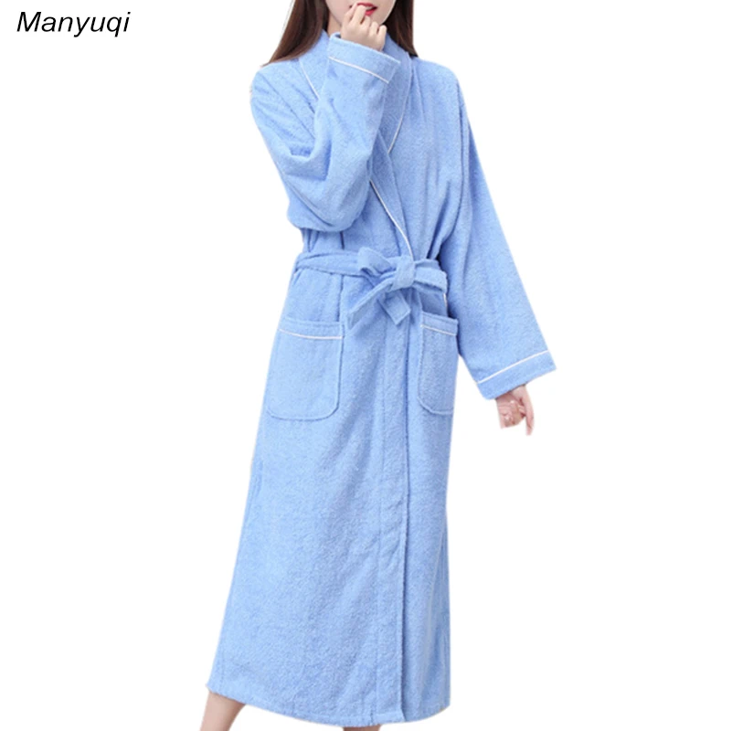 Autumn and winter 100 cotton women's towel bathrobe home wear terry
