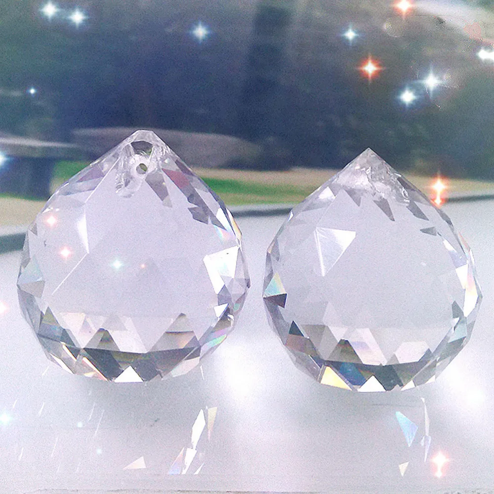 

30*35mm Boutique Vintage Crystal Clear Feng Shui Ball Placed in window ornament make Rainbow