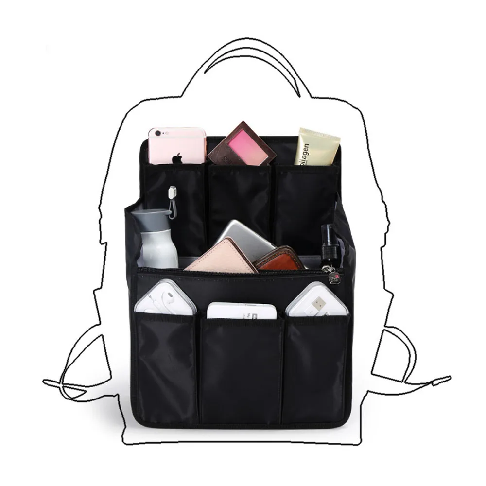 Mochila para insertar bolsas, bolsa de almacenamiento interior, organizador  de viaje de gran capacidad para pañales y hombros, bolso de acabado|Bolsas  de almacenamiento| - AliExpress