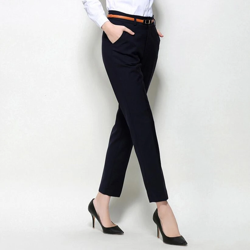 Bottes femme noires Pantalon Stretch Pantalon Large Plus Oversize Travail Bureau Smart Taille