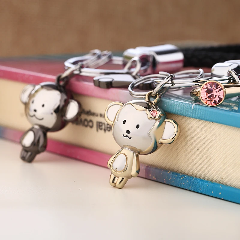 Milesi Brand Creative 3D Lovely Monkey Key chain Keychain Rings for Men