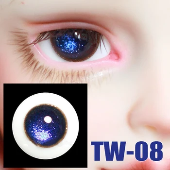 

BJD doll eyes light dark blue Shining no pupil eyes for 1/3 1/4 BJD SD DD Uncle doll 16mm Glass eyeballs doll accessories