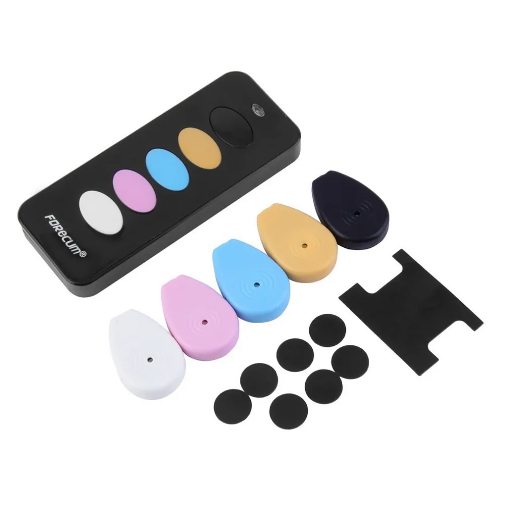 

5 In 1 Wireless Finder Portable FK-385-A Water Drop Shape Remote Key Wallet Locator Durable Smart Receiver Electronic Tracker