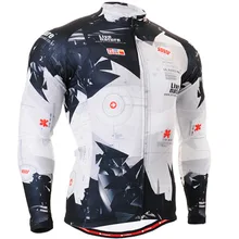 Мужская зимняя велосипедная трикотажная велосипедная одежда Влагоотводящая велосипедная майка с длинным рукавом Manga Longa Новинка 1701