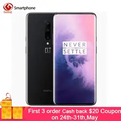 Глобальная прошивка Oneplus 7 Pro мобильного телефона 6,67 "90 ГГц 2K 6/8GB Оперативная память 128/256 ГБ Встроенная память Snapdragon 855 48MP 3x зум Камера 4000 мАч NFC