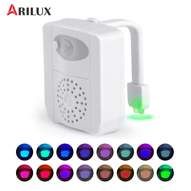 

ARILUX UV Sterilization Toilet Light 16 Colors Changing PIR Motion Sensor RGB LED Light With Aromatherapy For Toilet Bowl