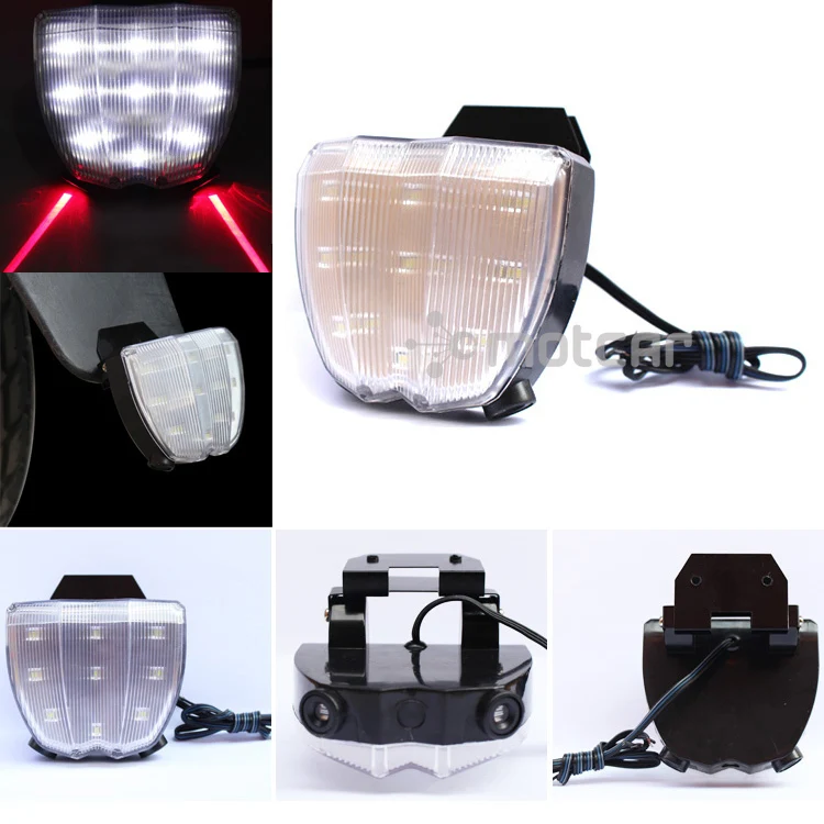 Universal Fit 3Color Lens 12V Motorcycle Motorbike LED Laser Light Lamp