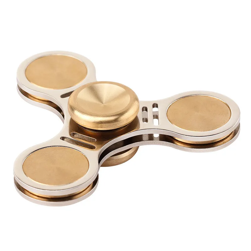 EDC руки Spinner Металлический Tri-Spinner handspinner сплав EDC руки Spinner Для аутизма и СДВГ подарок на день рождения стресс взрослых малыш