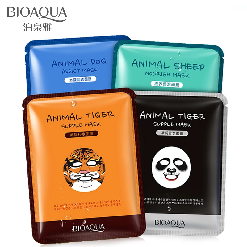 BIOAQUA Tiger панда овца маска для лица собаки глубокий увлажняющий лист маска увлажняющее масло маска для кожи лица женская маска для лица