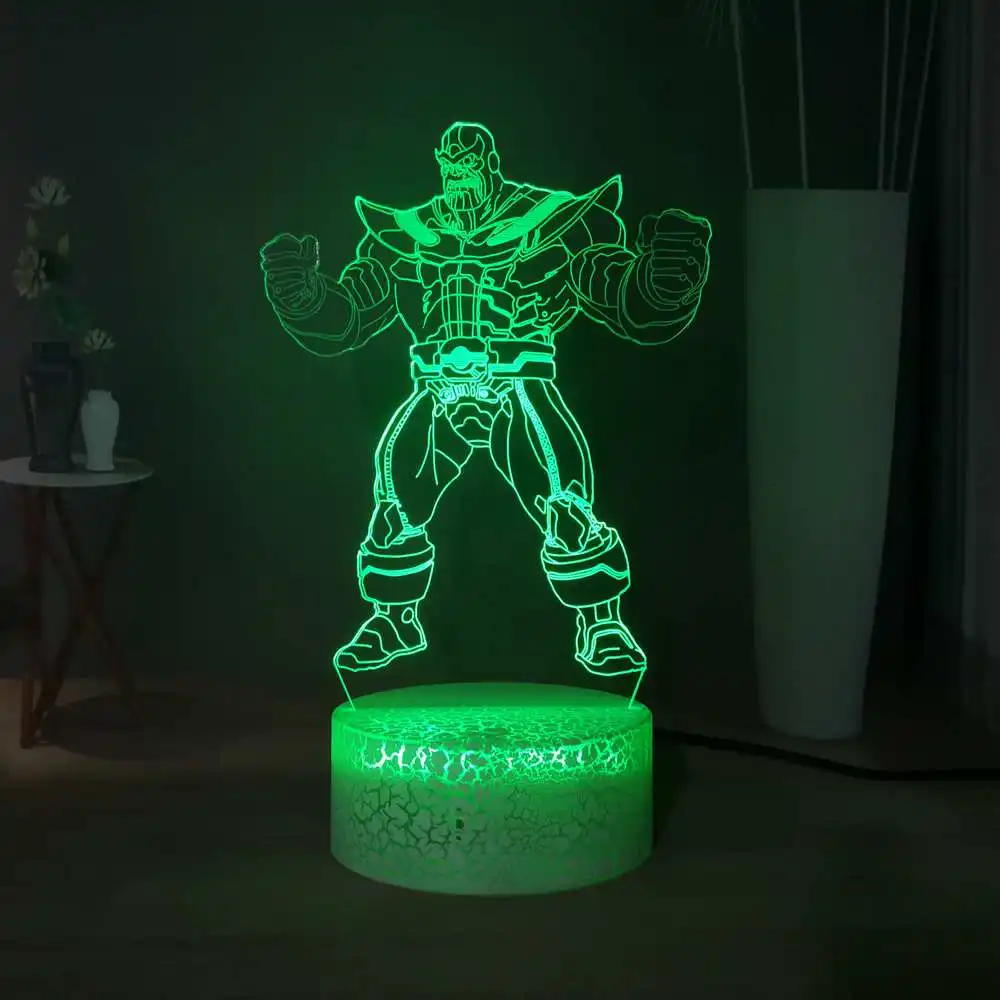 Thanos the mad Titan Illusion лампа Marvel суперзлодей USB многоцветный СВЕТОДИОДНЫЙ Ночник