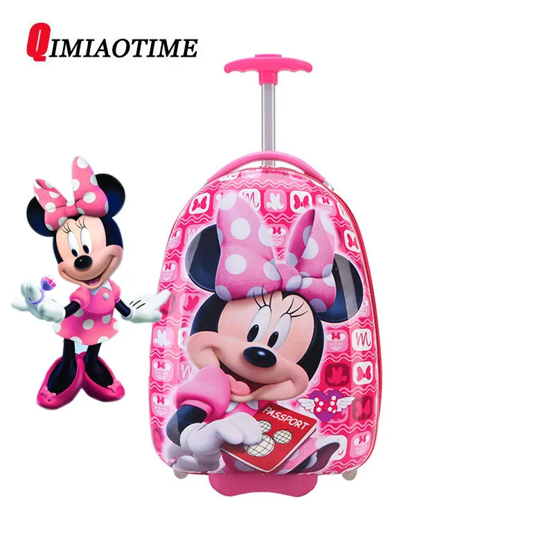 

New Girl 16 Inch Cartoon Children's Rolling Suitcase Children's Suitcase Boy Princess Mickey ABS Trolley Case Boarding Box