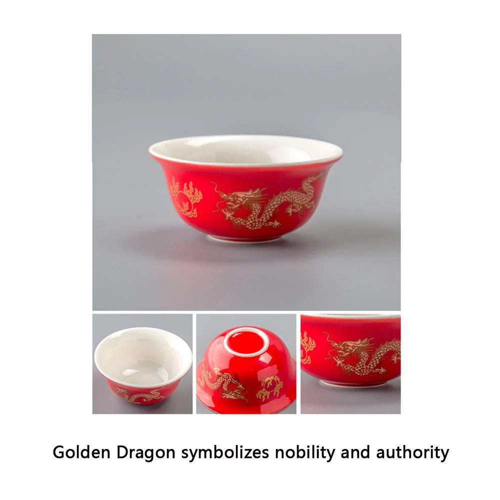 22 мл китайский чайный набор, керамический чайный набор, свадебные подарки, фарфоровые элегантные кофейные чайные чашки, чайная чаша с драконом, лучший подарок для друга D051