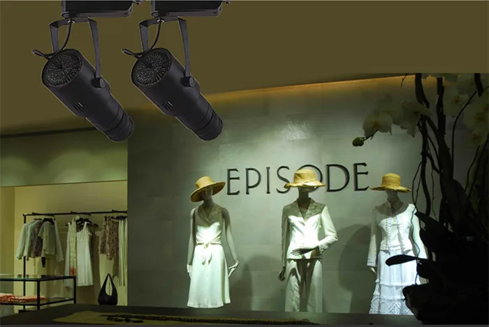 Square Aperture COB Spotlight Background LED Track Light Lamp KTV Bar Restaurant Cafe Museum Zoom Light 3w 7w 10w 15w 20w led spotlights indoor