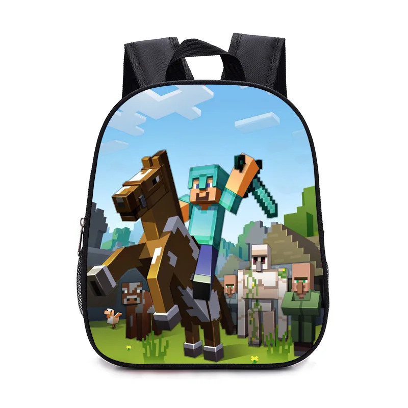 

Student MineCraft Cartoon Backpack Boy Cartoon School Bags Hot Primary Backpack School Bags for Boys and Girl Mochila Sac A Dos