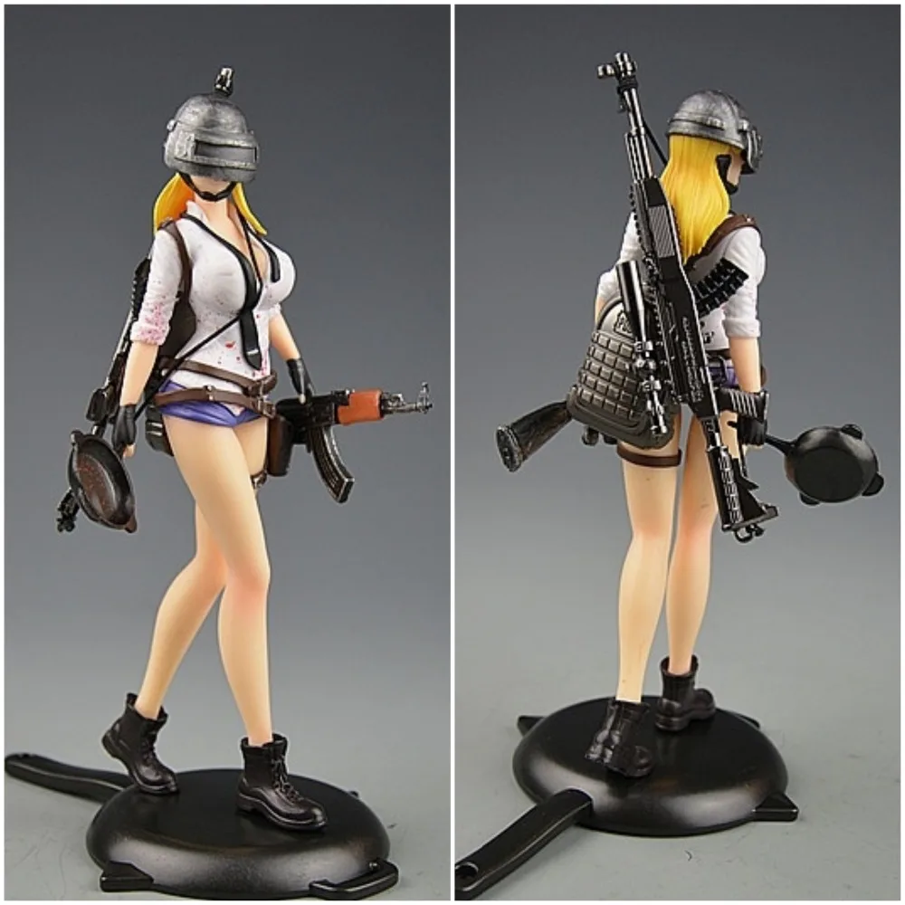  PUBG Playerunknown's Battlegrounds Around 6 inch doll Female characters figure spot to eat chicken 