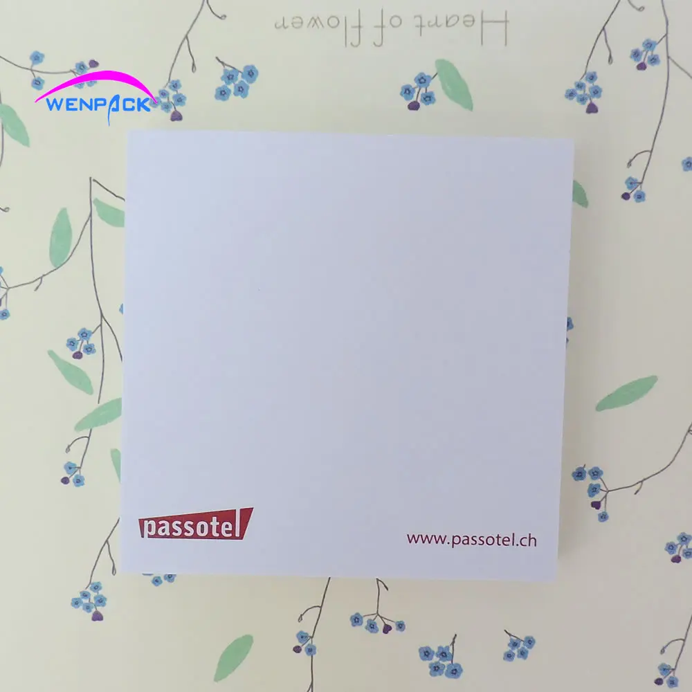 스티커 메모 용지, 사용자 정의 인쇄, 1 색, 로고 접착, 선물