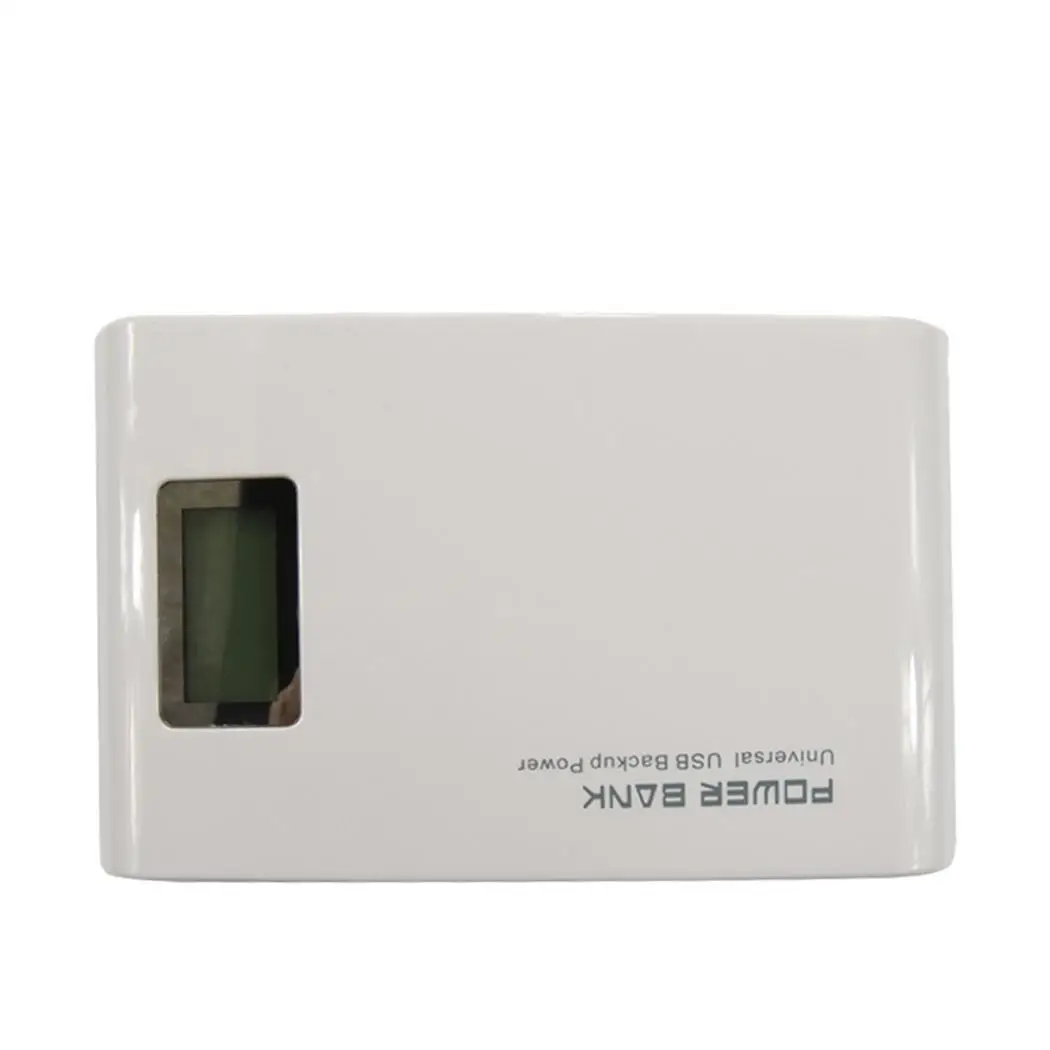 6000 мАч/8000 мАч портативное зарядное устройство с двойным USB внешним аккумулятором зарядное устройство мобильное солнечное зарядное устройство ЖК-дисплей для iPhone черный белый - Цвет: white 6000mah