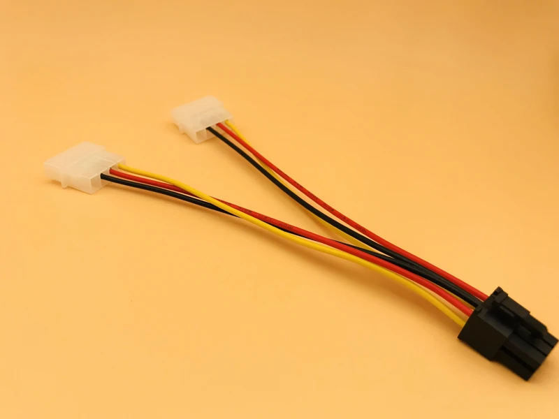 5pcs Dual 4 Pin to 6 Pin Molex PCI-E External Graphics Card Power Cable Converter Adapter High Quality for BTC Miner Mining 5pcs Dual 4 Pin to 6 Pin Molex PCI-E External Graphics Card Power Cable Converter Adapter High Quality for BTC Miner Mining