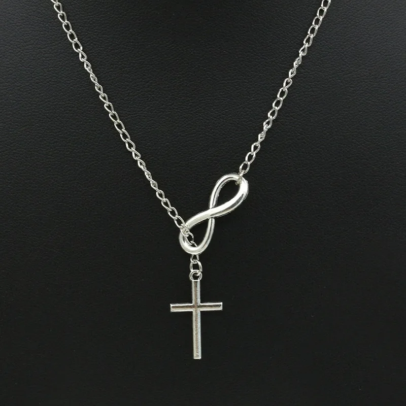 

2018 New Eight-character Cross Sweater Chain Jewelry Girl Popular Necklaces for Women Girls Jewelry Gifts Party