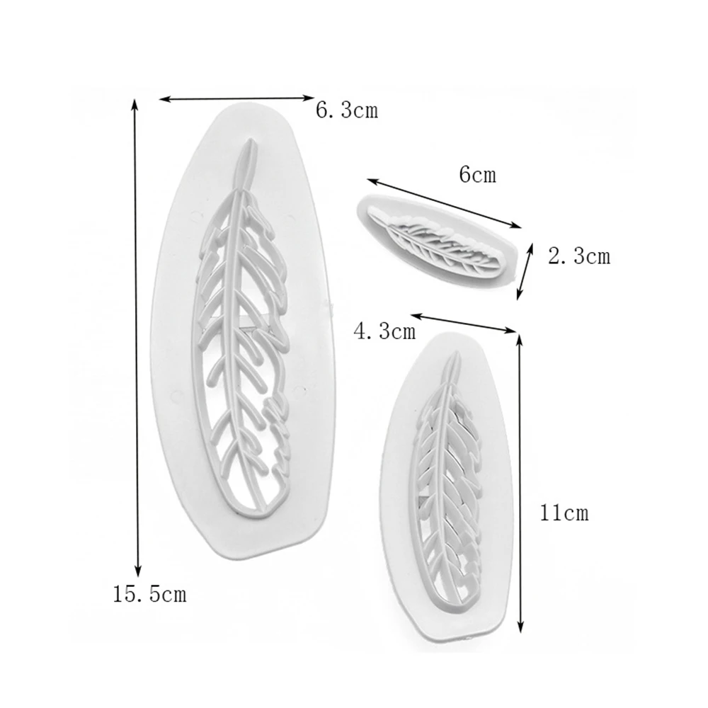 3 шт./компл. Жевательная паста для торта Sugarcraft легкий резак перьев инструменты
