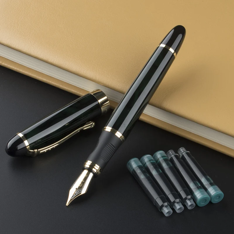 

JINHAO X450 fountain pen Iraurita Golden Clip pens caneta Business pen for writing 18 KGP Nib ink pen office supplies