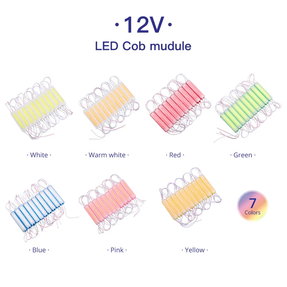 20 шт./лот супер яркий COB Светодиодный модуль DC12V IP65 водонепроницаемая рекламная подсветка для букв каналов и т. д