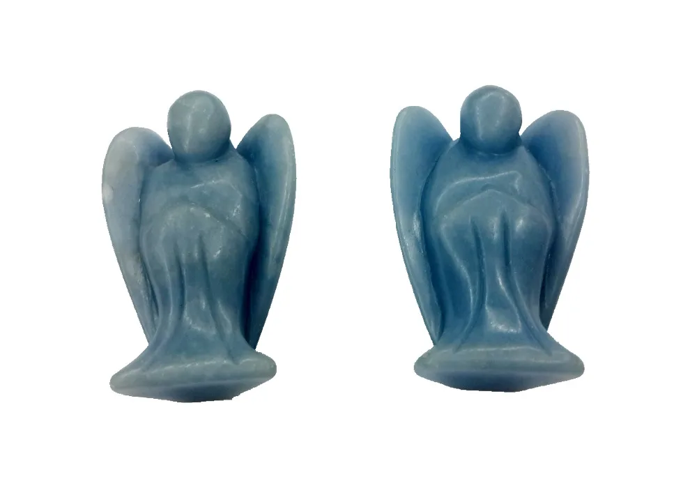 

2" Natural Angelite Hand Carved Angel Statue Stone Crystal Angle Healing Bead Chakra Single Pack