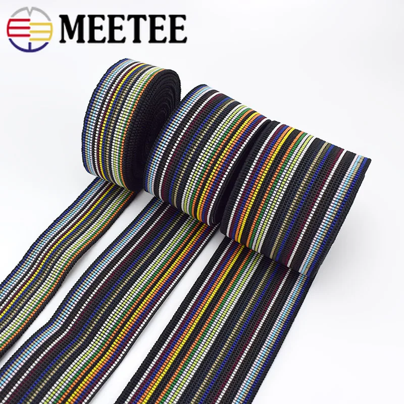 Meetee 2 метра 25/40/50 мм красочная утолщенная эластичная тесьма DIY Ремесло Декор