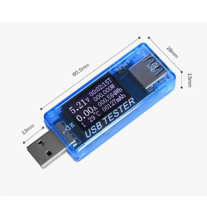 

NEW USB Tester Current Voltage Digital Dispay Charger Capacity Doctor Quick Charge Power Bank Meter Voltmeter 4V-30V 0-5A