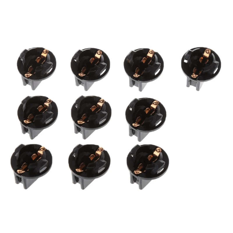 10Pcs T10 Car Light Socket Twist Lock Wedge Instrument Panel Light Bulb