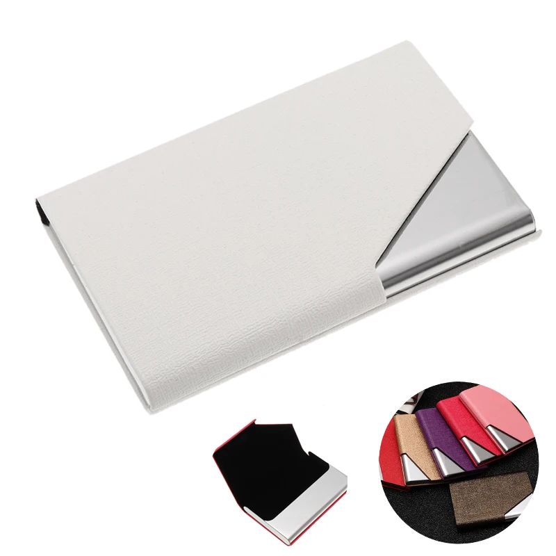 

Card Holder High-Grade Stainless Steel Silver Aluminium Credit Card Case Women Wallets Vogue Men ID Card Box Cartao De Visita