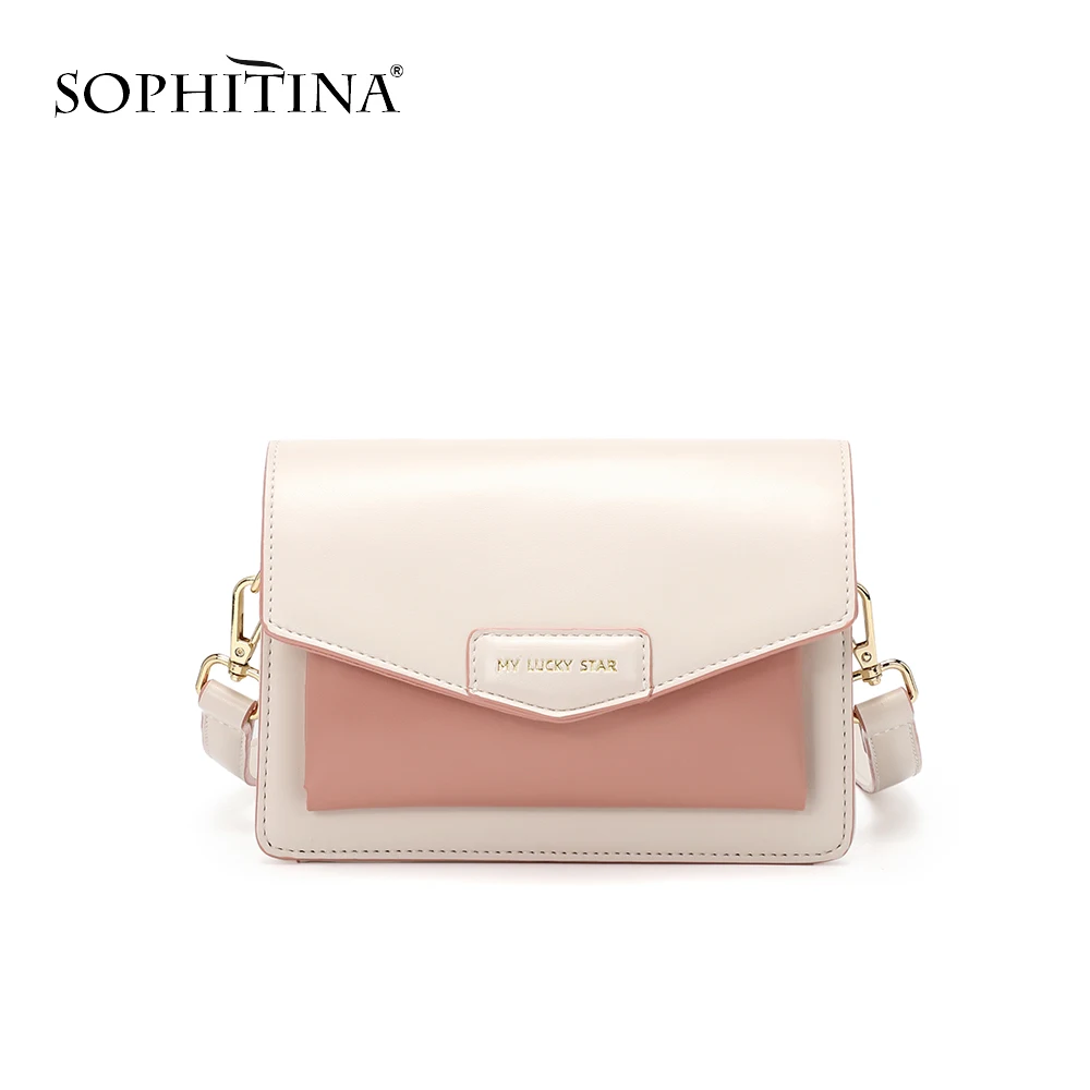 

SOPHITINA New Cute Type Ladies Handbag High Quality Hot Sale Exquisite Color Matching Casual Fashion Small Square Bag E1