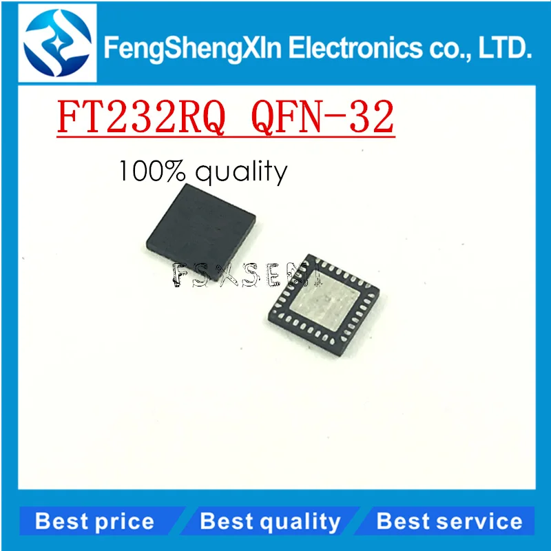10 шт./лот Новый FT232 FT232RQ QFN32 USB UART асинхронный последовательный порт | Электронные