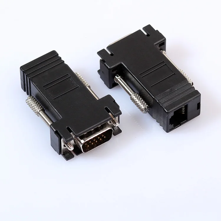 4pcs/lot VGA 15 Pin Male to RJ45 Female Adapter Connector,VGA Extender