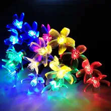 7M 10M 12M Outdoor Solar Festival Birthday 2017 Christmas Decoration Lamp Cherry Blossom Wedding Flower Solar Fariy String Light