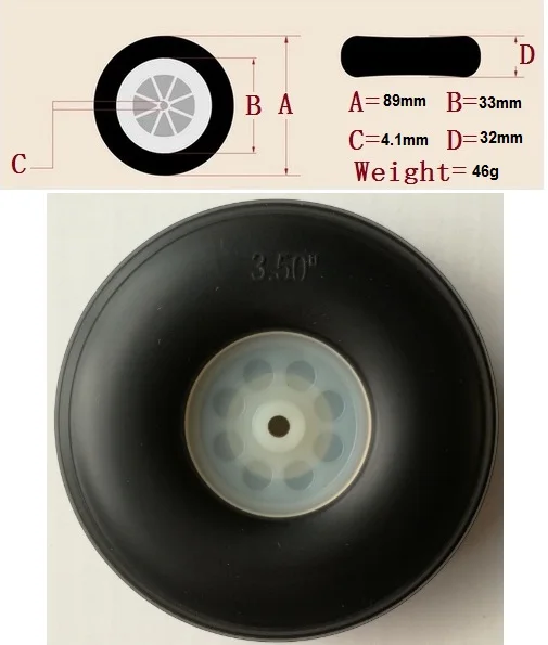 Rc Jet Part New 3.5 Inch Pu Wheel Parts & Accs AliExpress