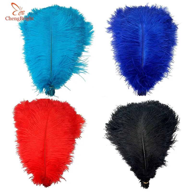 Chengbright 100pcs 1820 Inch/4550cm Real Ostrich Feathers For Diy