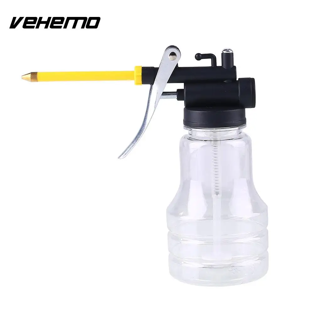 

250ML High Pressure Transparent Spray Oiler Oil Can Copper Tip Hose Oil Pump