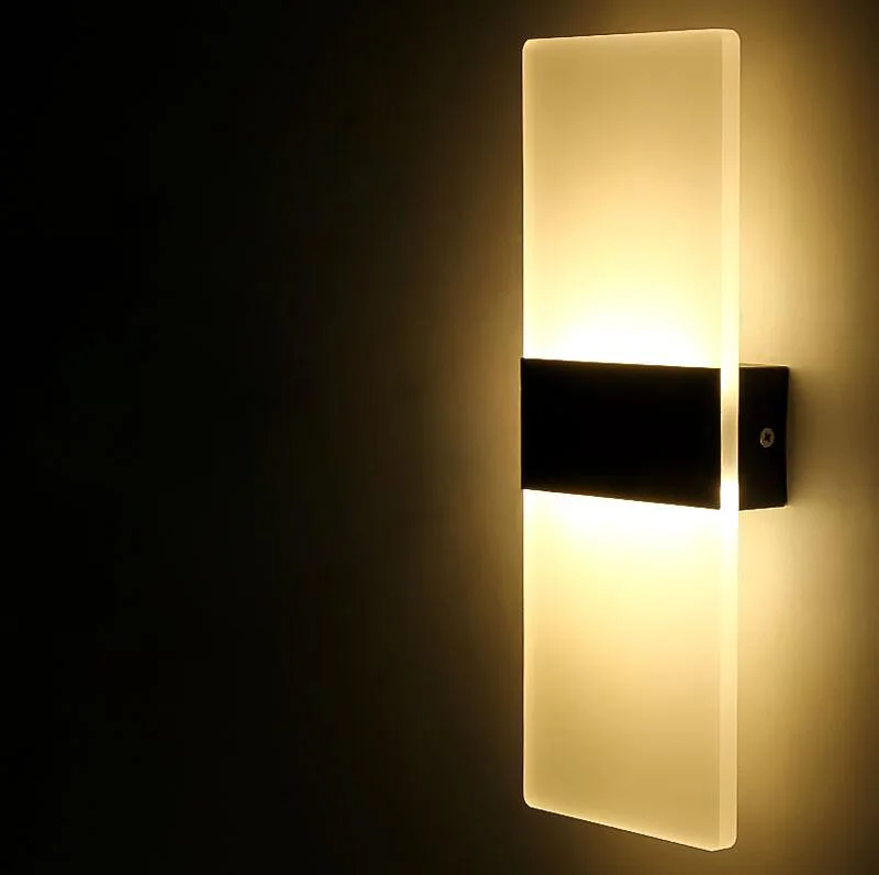 Lámpara de pared moderna lámpara acrílica para dormitorio baño