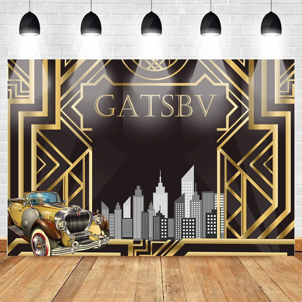 8 ft Vinyl Photography Background Great Gatsby Printed Party Backdrop