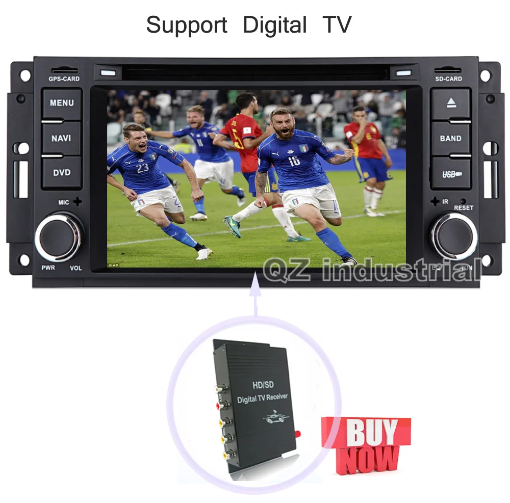 Cheap QZ industrial 6.2" Android 8.1 car dvd player For JEEP Wrangler Compass Patriot Grand Cherokee Commander Dodge with radio BT map 15
