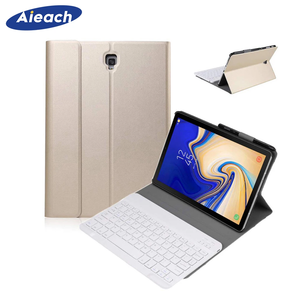 

Keyboard Case For Samsung Galaxy Tab S4 10.5 2018 SM-T830/T835 With Pencil Holder PU Leather Smart Cover For Samsung Tab S4 10.5