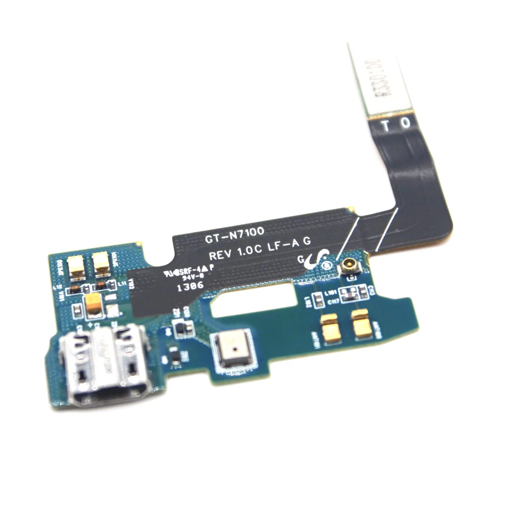 10 шт./лот 100% оригинальный новый для Samsung Note 2 N7100 док-разъем зарядки USB порт гибкий